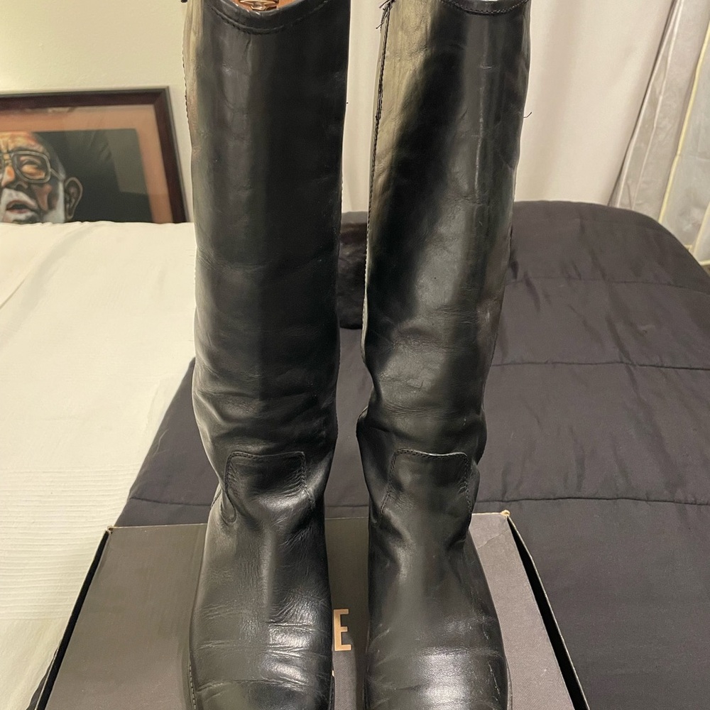 Frye Black Riding Leather Boots